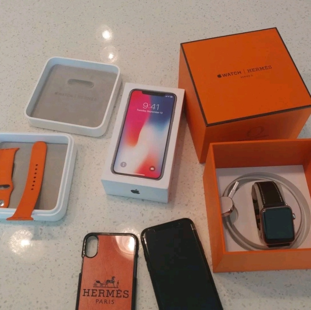 Iphone x Hermes addition plus apple watch series 3
